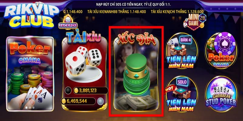 Sự hấp dẫn trong game xóc đĩa Rikvip cực hấp dẫn