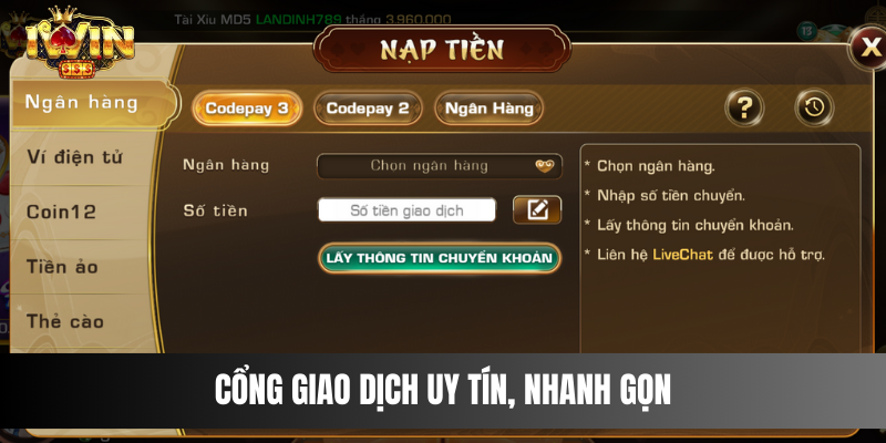 Cổng giao dịch uy tín, nhanh gọn