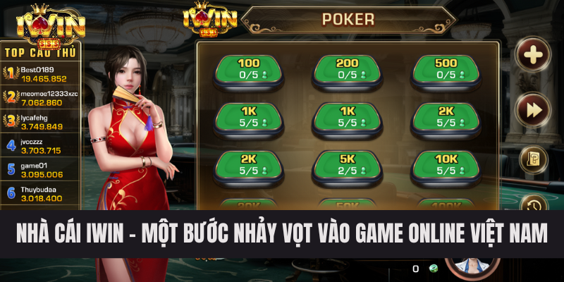 Nhà cái IWIN - Một bước nhảy vọt vào game online Việt Nam